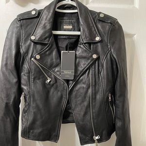 Zara leather jacket NWT